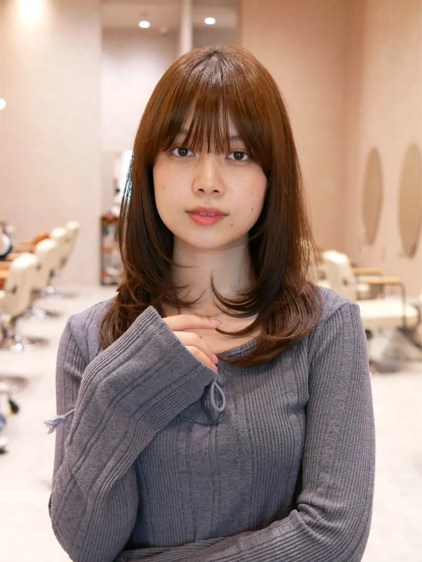 ミディアム ヘアカラー トリートメント 髪質改善/艶髪特化 /透明感✨️こうめいのヘアスタイル