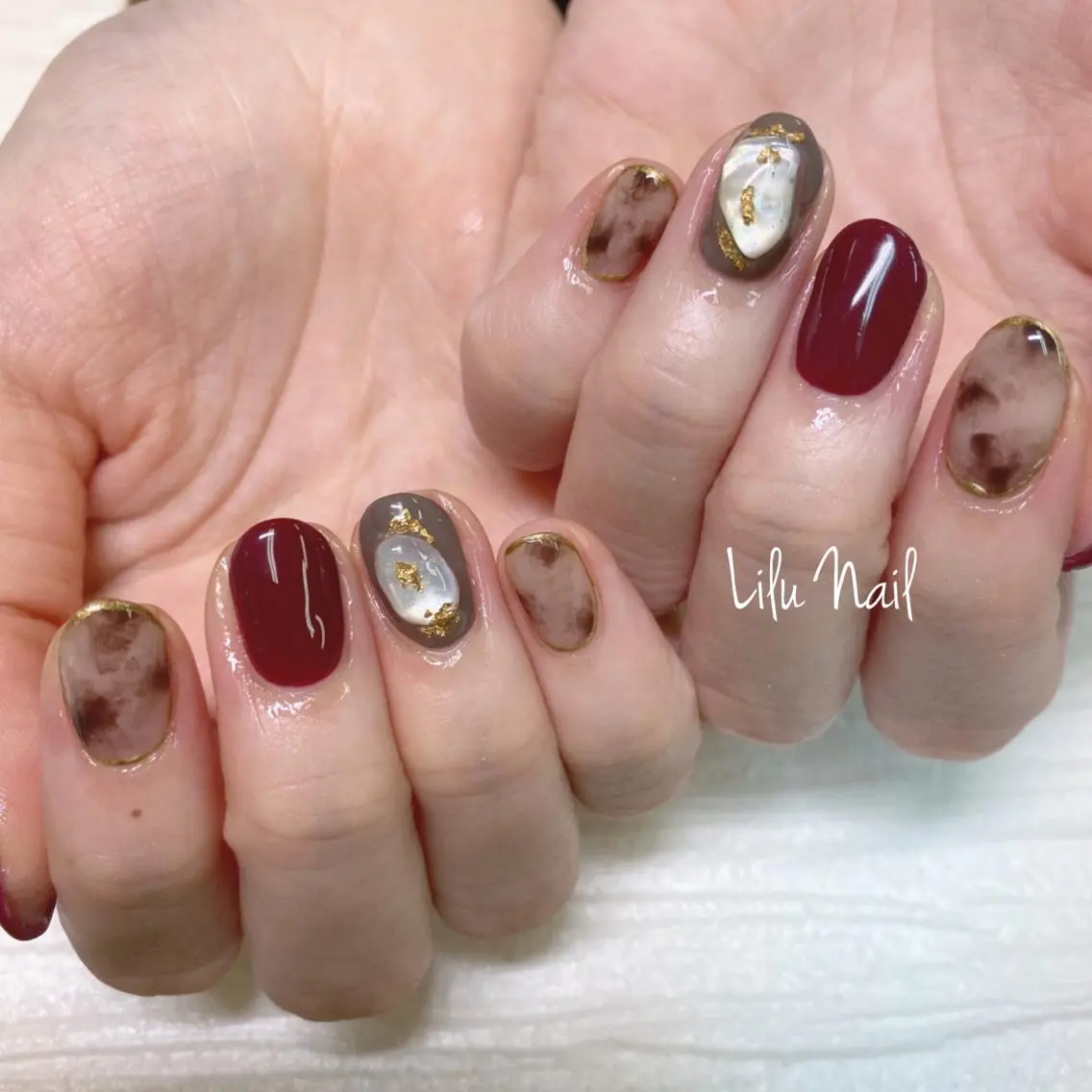 ネイル ニュアンスネイル モチの良さ◉ フィルインネイル♡のネイルデザイン