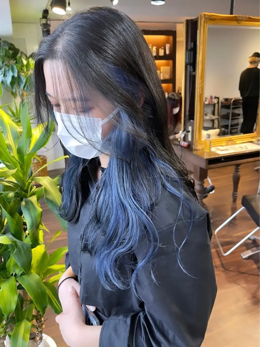 セミロング カラー ヘアアレンジ ブリーチ ケアブリーチ ダブルカラー イヤリングカラー ハイトーンカラー 髪質改善/レイヤー 縮毛矯正/ケラチン耀のヘアスタイル