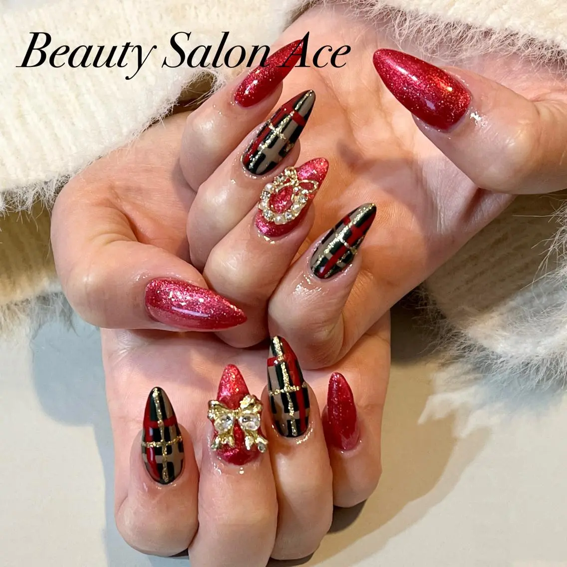 ネイル メンズネイル 冬ネイル クリスマス 池袋フィルイン Ace♡Nailのネイルデザイン