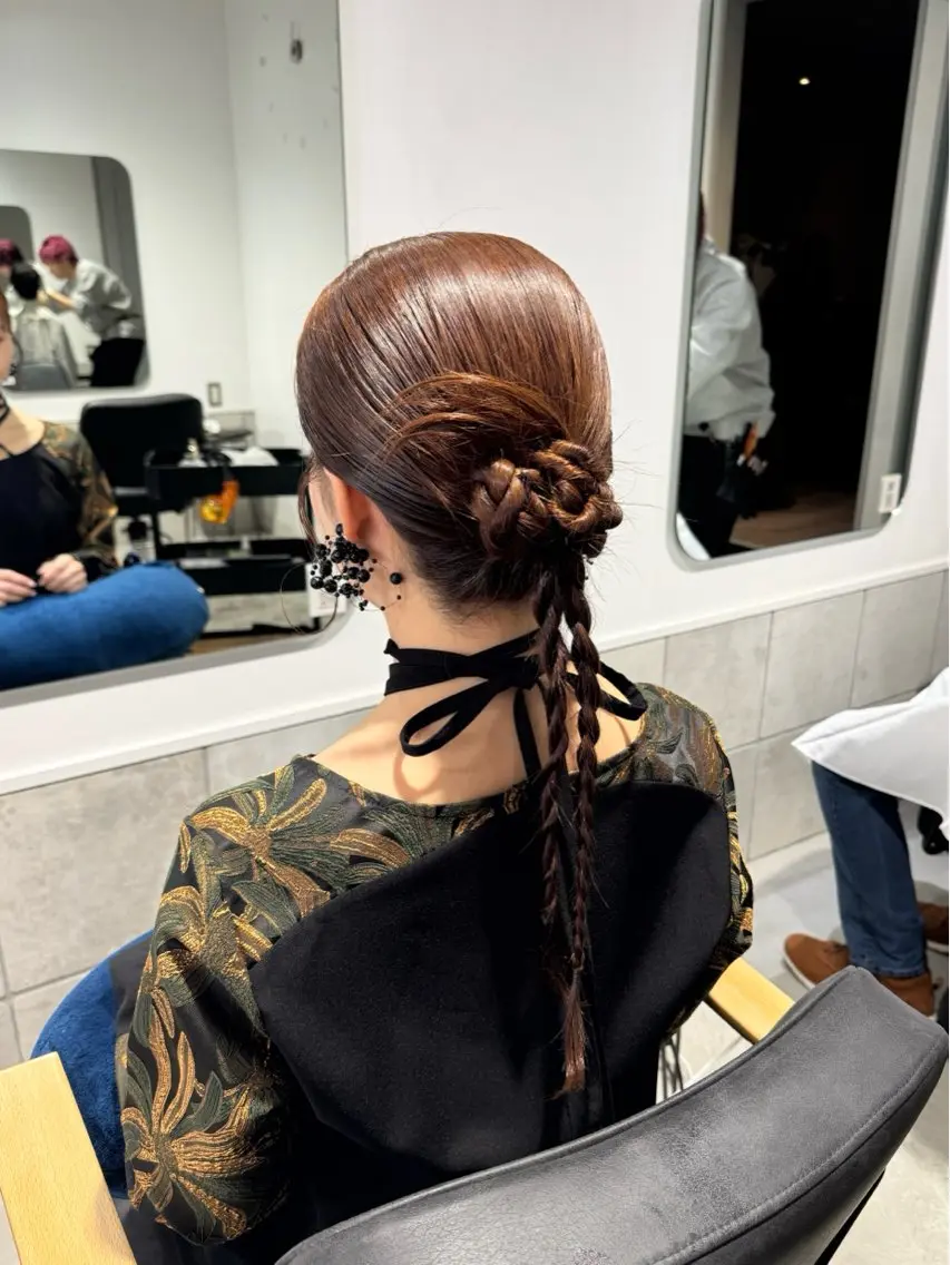 ヘアアレンジ ヘアセット 𝐇𝐢𝐧𝐚 ⟡.·のヘアスタイル