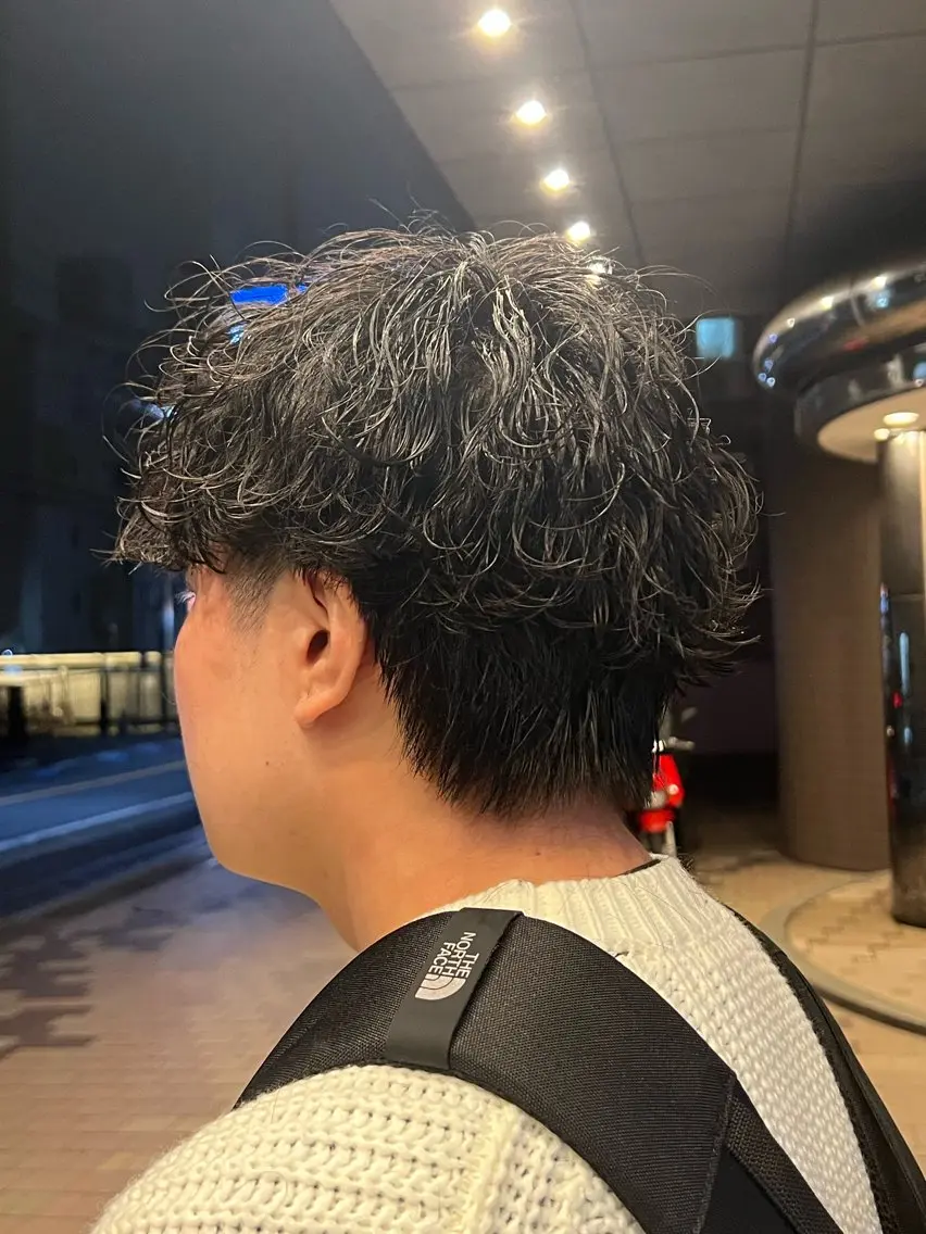 パーマ メンズ メンズパーマ 波巻きパーマ Men's NAM 八角のヘアスタイル