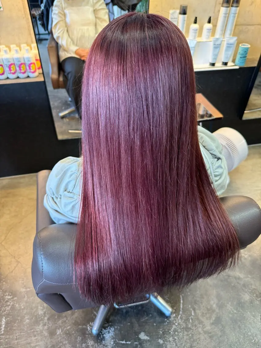 ロング カラー ブラウンカラー レッドカラー レッドブラウン ヘアカラー 🐥Homie/ yuna🐥のヘアスタイル