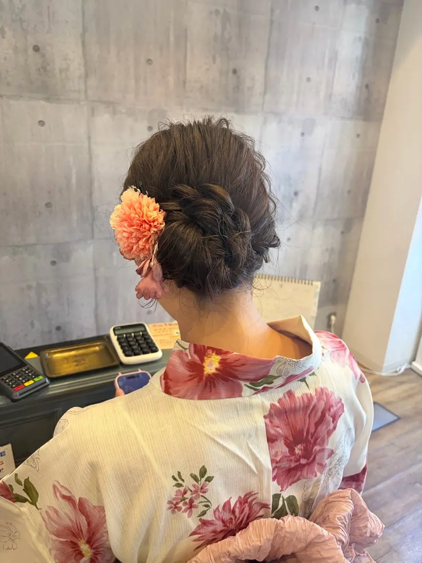 ロング ヘアアレンジ 着付け 加藤 つばさのヘアスタイル