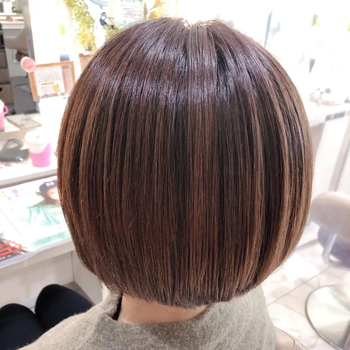 ショート 縮毛矯正 三箇島陽香/髪質改善 クロスパーマ縮毛矯正のヘアスタイル