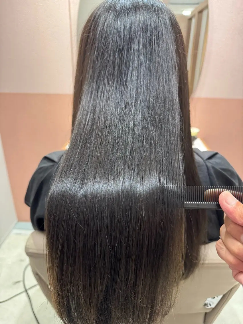 ロング 縮毛矯正 ヘアカラー トリートメント ヘッドスパ 倉橋 涼太のヘアスタイル