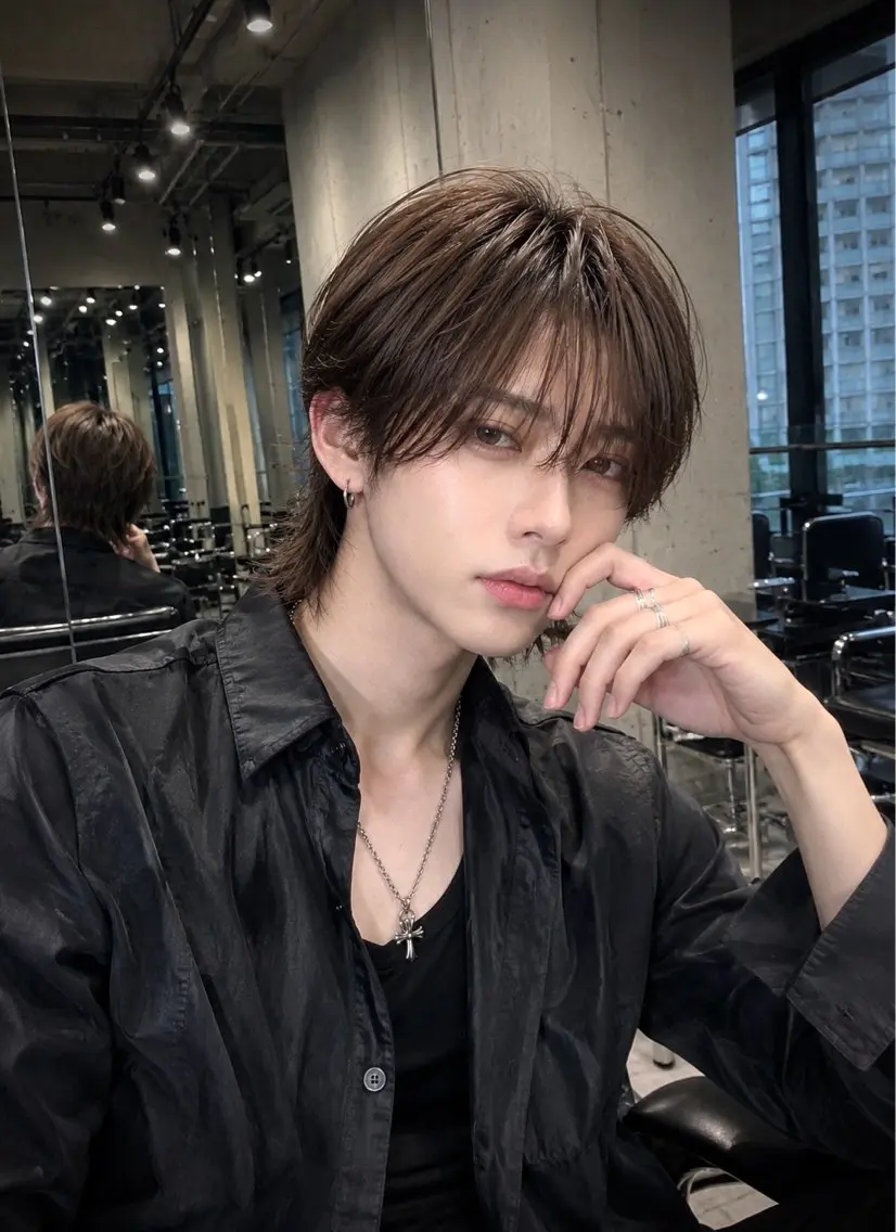 ショート メンズ センターパート マッシュ シースルーマッシュ カット ヘアカラー 【F.O.F】大野航 似合わせカットのヘアスタイル
