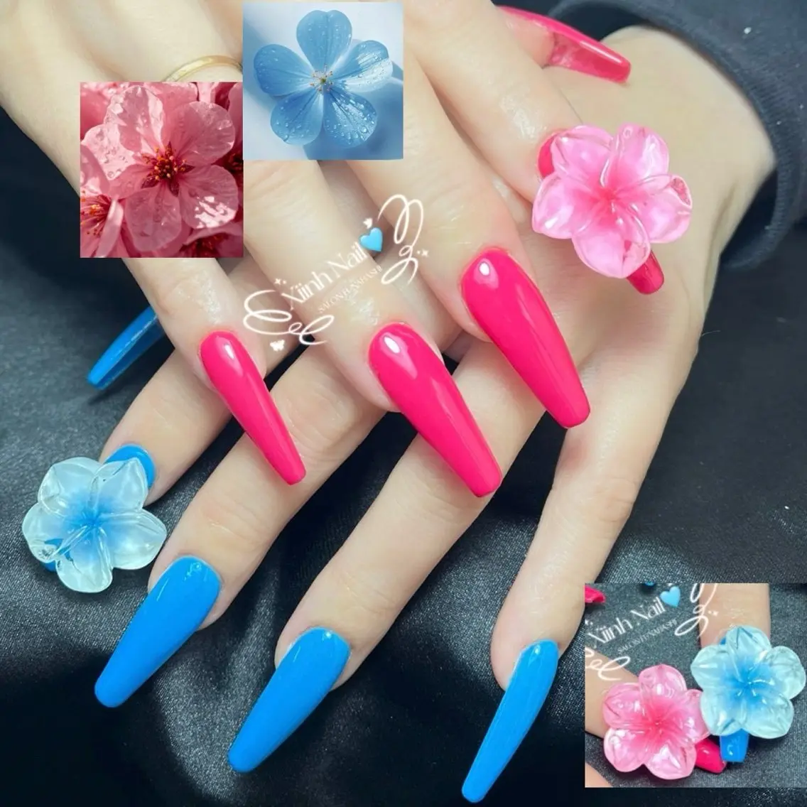 ネイル チークネイル 桜ネイル 長さ出し フットネイル ジェルネイル ハンドネイル XIINH NAIL SALONのネイルデザイン