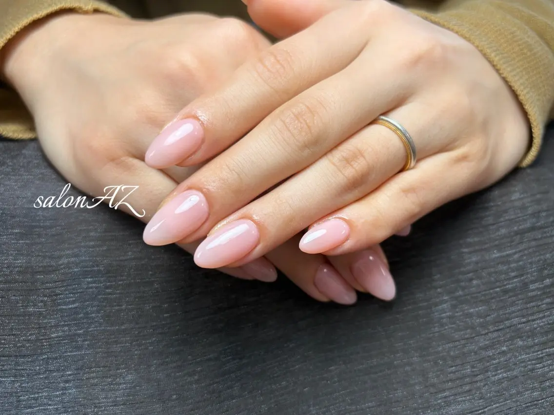 ネイル アートネイル 長さ出し フットネイル フレンチネイル ジェルネイル salon AZのネイルデザイン