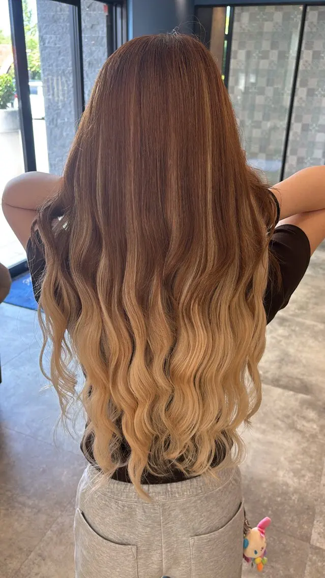 ロング レイヤーカット エクステ Earth 富山婦中 エクステモデル募集中のヘアスタイル