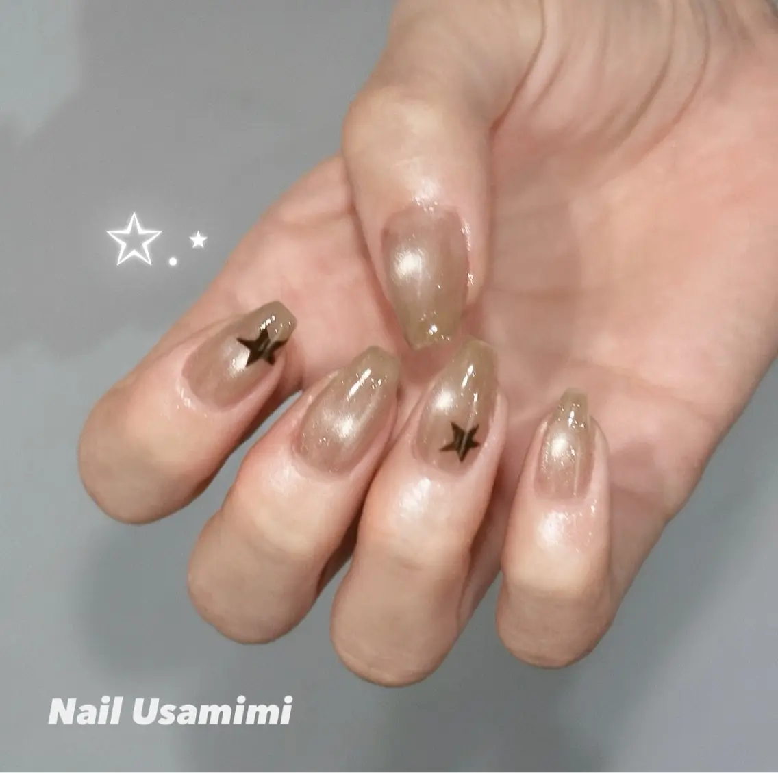 ネイル 韓国ネイル マグネットネイル ピンク ハンドネイル 本町NailUsaM imi MOMOKAのネイルデザイン