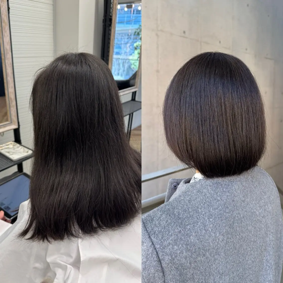 ミディアム ボブ 顔周りカット レイヤーカット カット 三浦 政和のヘアスタイル