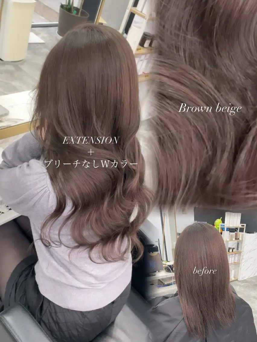 カラー ブリーチ ダブルカラー ブリーチなしカラー 💗ROSEL／ KUREA💗のヘアスタイル