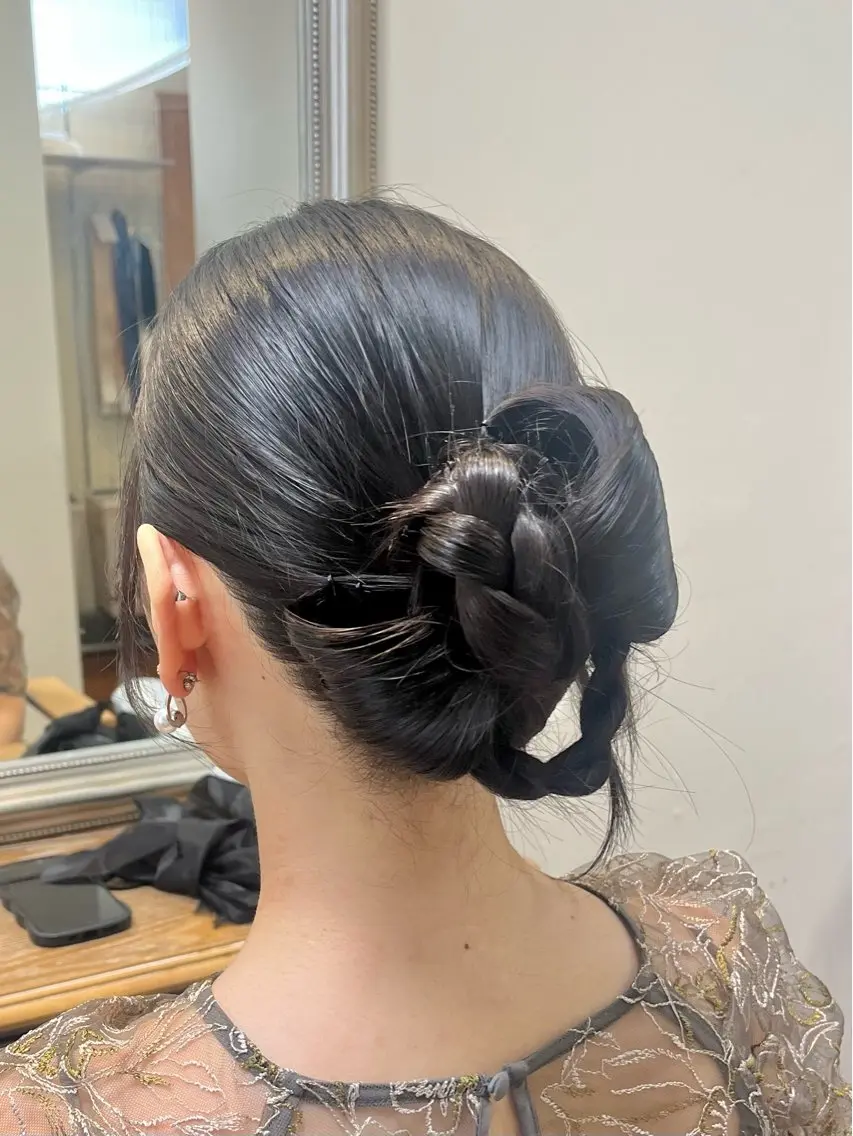 ロング ヘアセット 君山 希美のヘアスタイル