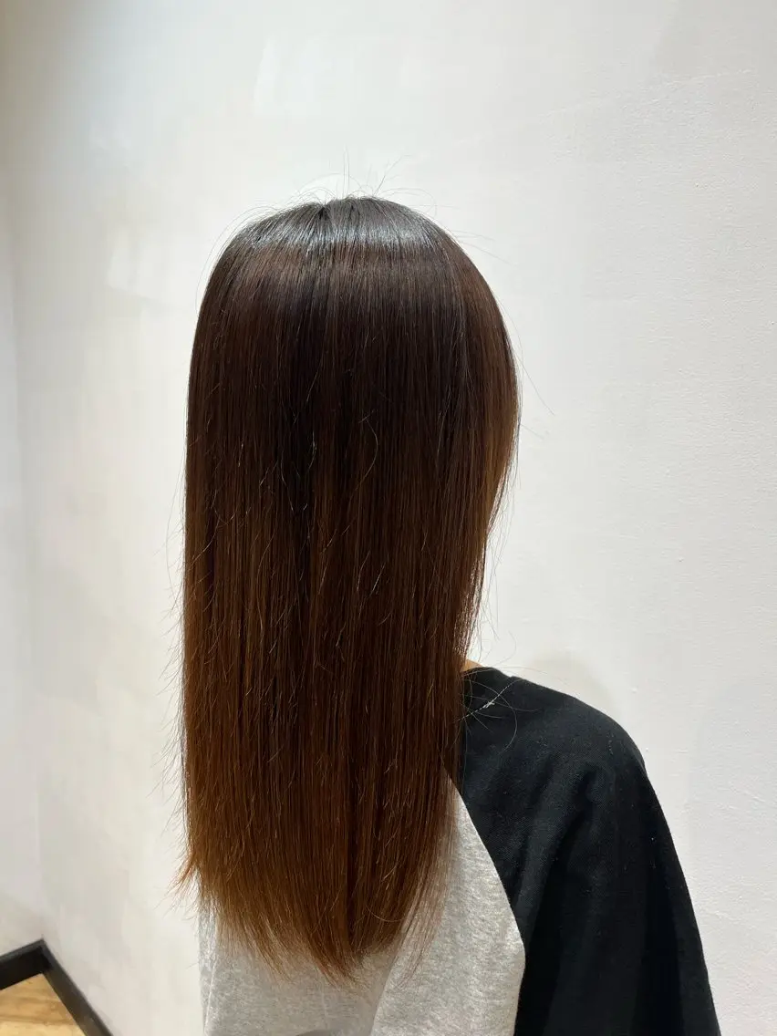 ロング 髪質改善 トリートメント 酸熱トリートメント Rika🎀美髪矯正 /透明感カラー🫧のヘアスタイル