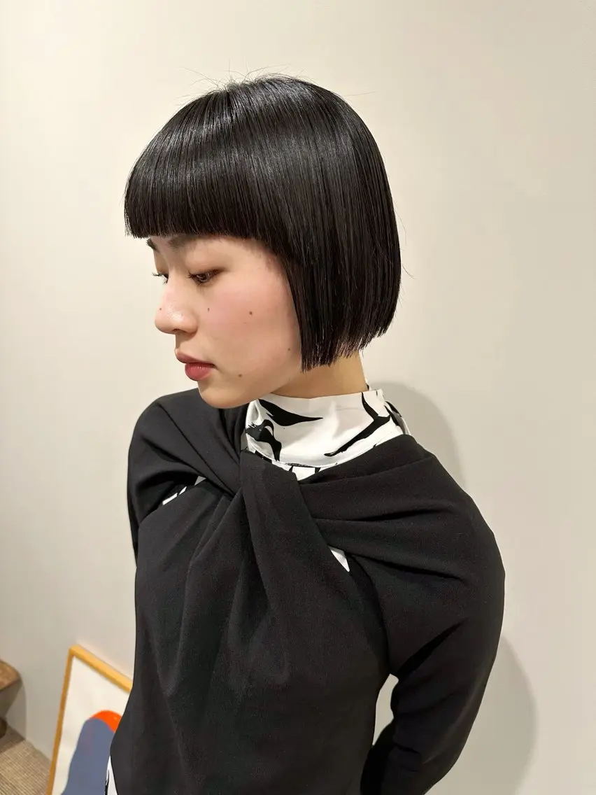 ショート カラー カット ヘアカラー トリートメント hibiki/セット /透明感カラーのヘアスタイル
