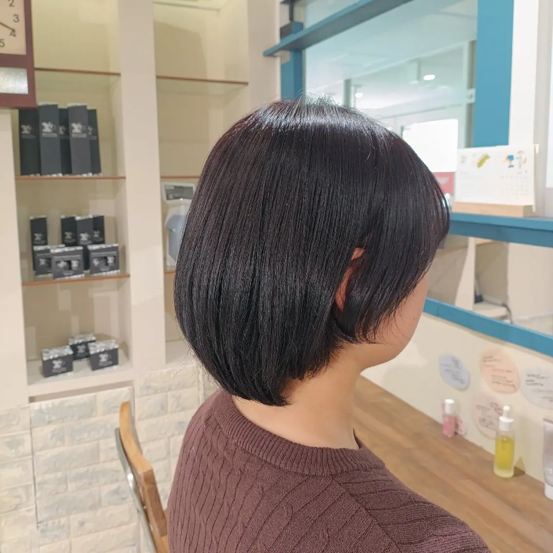 【寒色💙】カラーモデル💙ワンカラー+ブローの写真