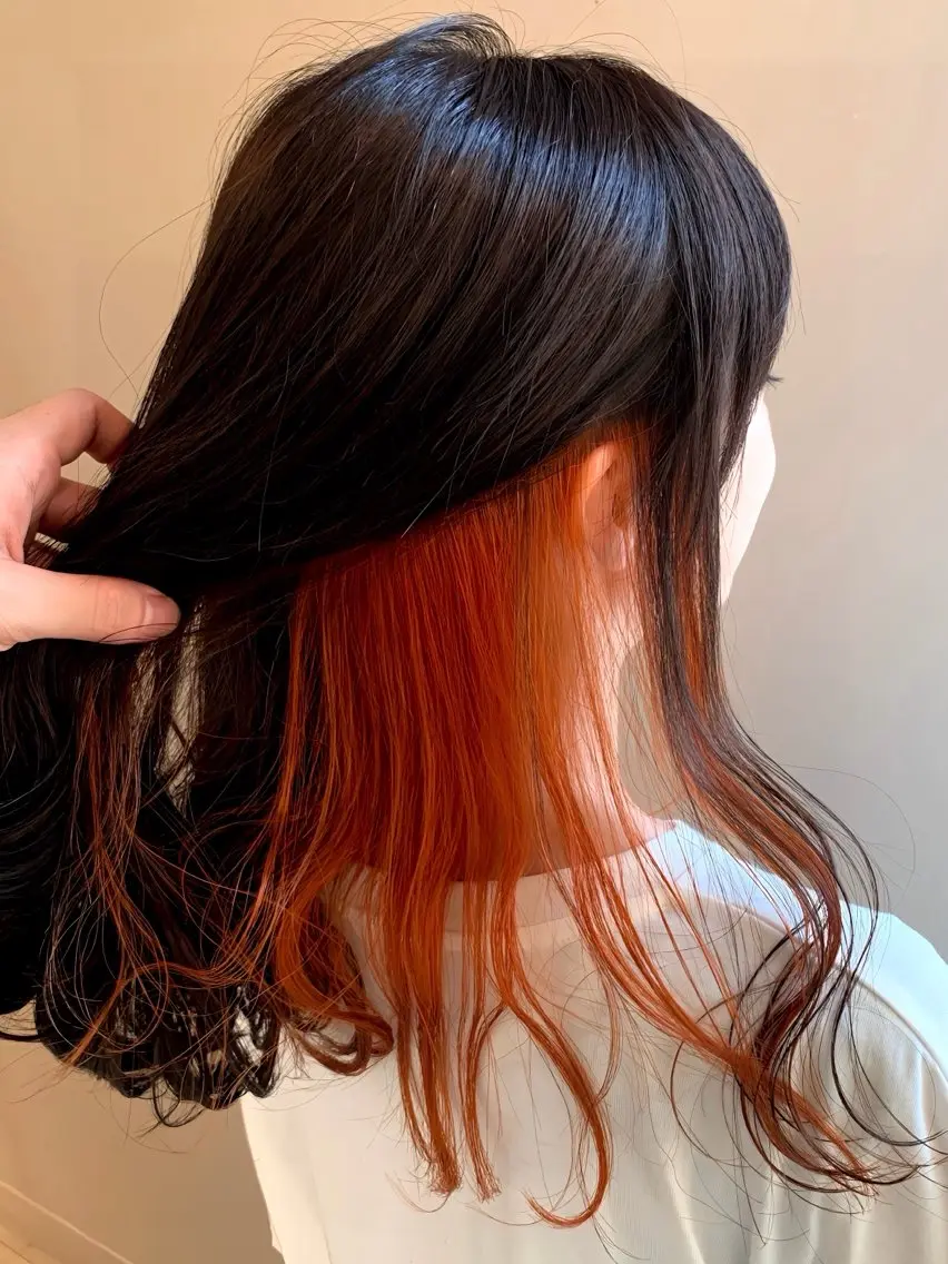 セミロング カラー インナーカラー ヘアカラー ブリーチ✨/似合わせ カラー🎀/Yuzuのヘアスタイル