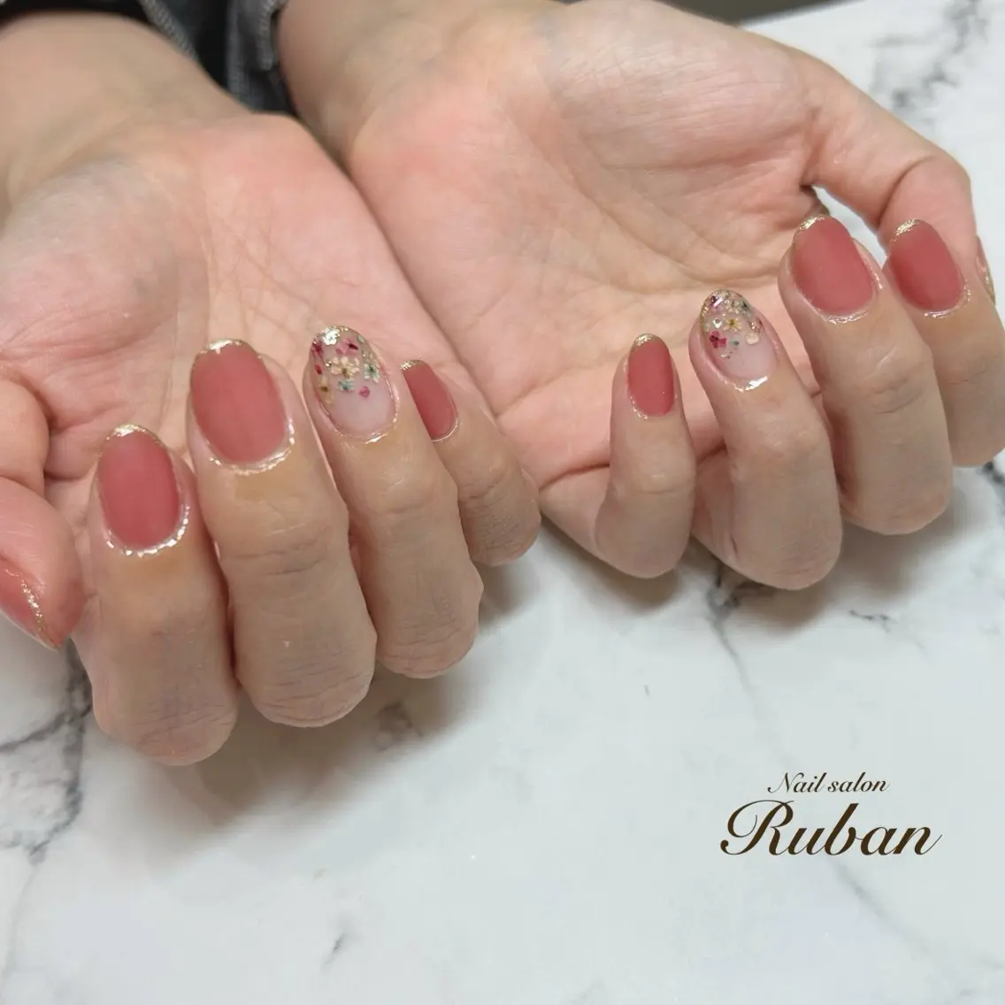 ネイル フラワーネイル Nail salon Rubanのネイルデザイン