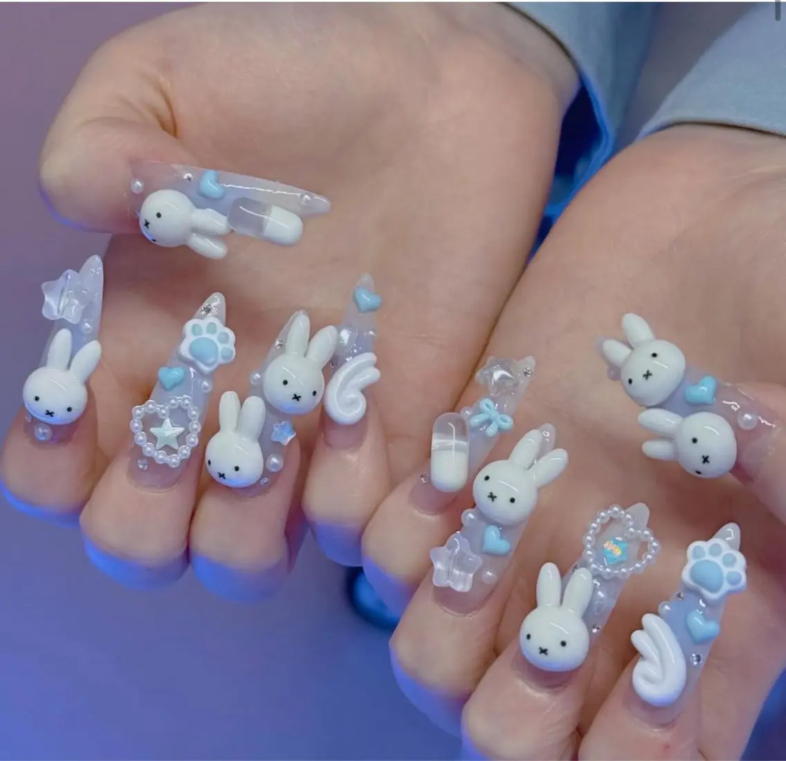 ネイル アートネイル フラワーネイル フレンチネイル ジェルネイル グラデーション ハンドネイル Ryu Nail NekoChanのネイルデザイン