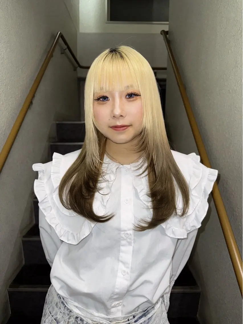 ロング 顔周りカット カットカラー募集中/ MARI  /大宮のヘアスタイル