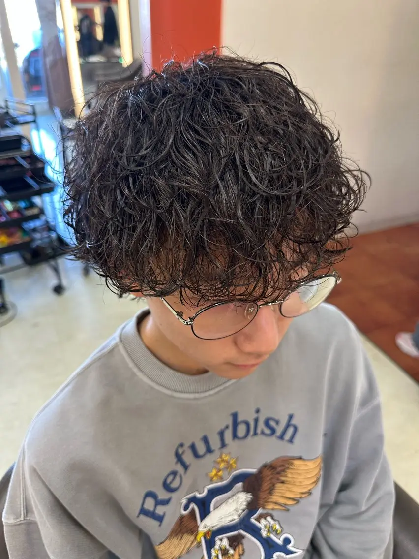 ショート パーマ メンズ メンズパーマ 三宅 壱輝のヘアスタイル