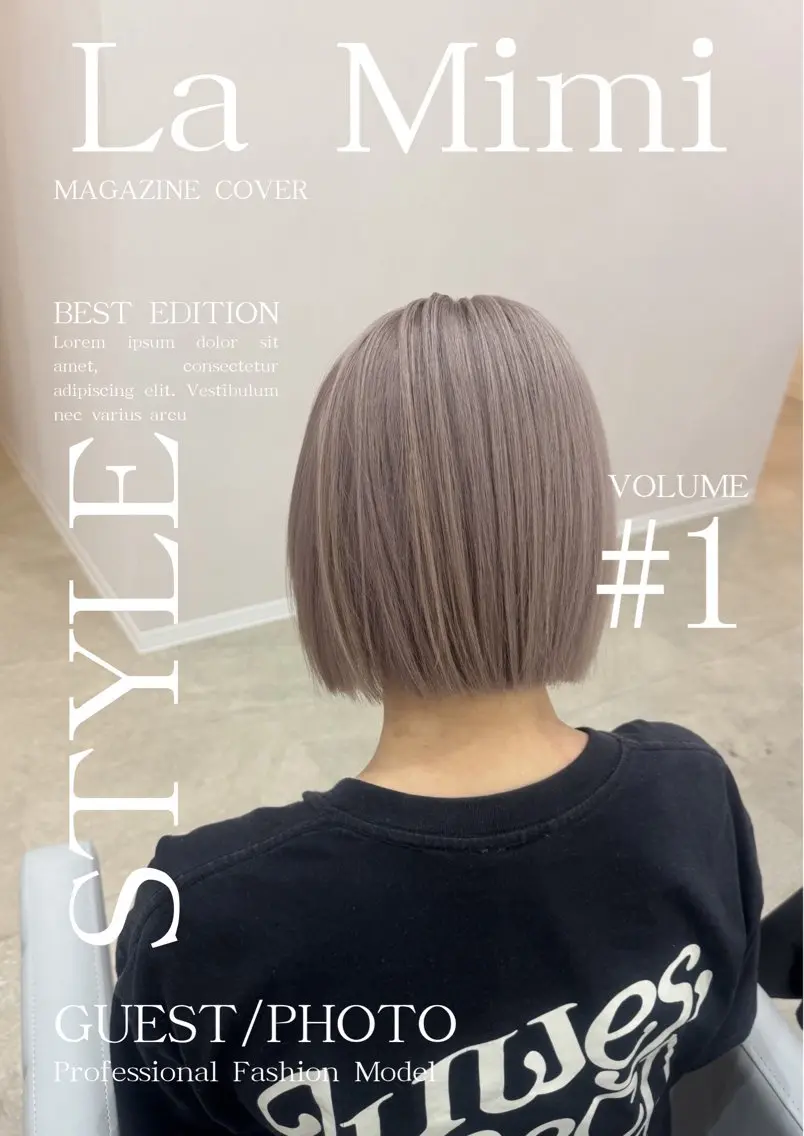 ショート カラー アッシュ バレイヤージュ ミストバング ブリーチ ケアブリーチ ヘアカラー 🫧La Mimi YUI🫧のヘアスタイル