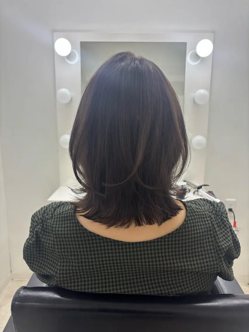 ミディアム カラー カット トリートメント 冨木 雄斗のヘアスタイル