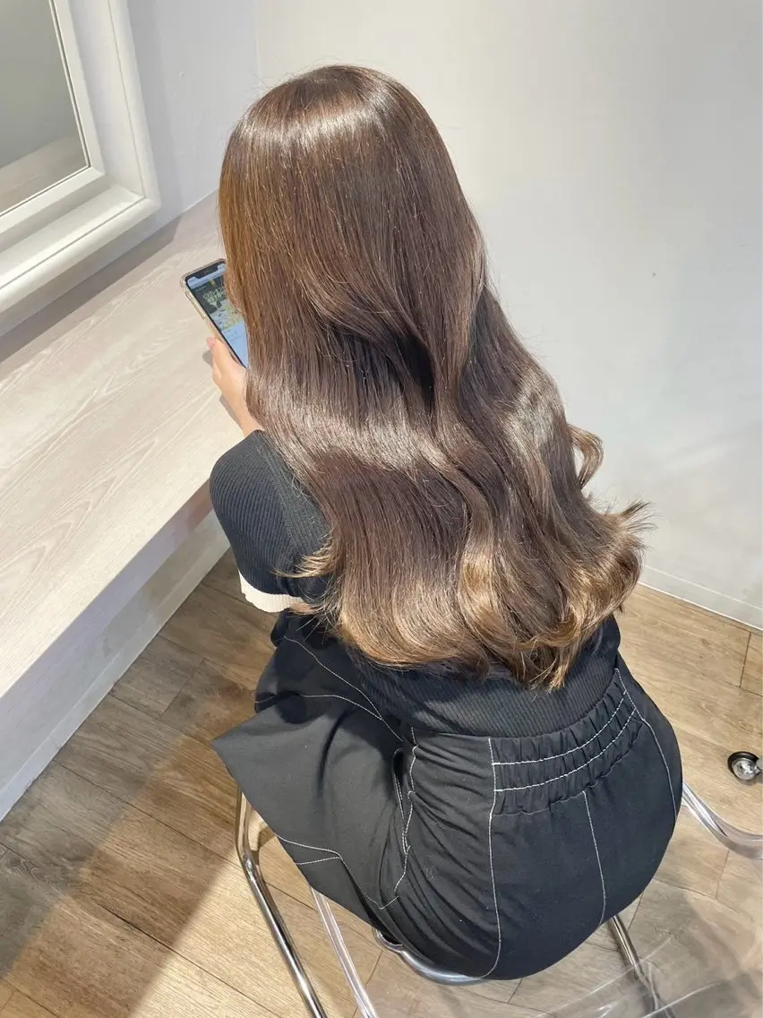 ロング カラー ヘアカラー トリートメント まほ/ カラーモデル募集中のヘアスタイル