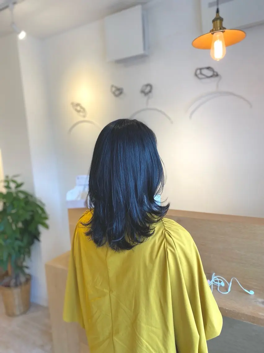 セミロング 天下 かすみのヘアスタイル
