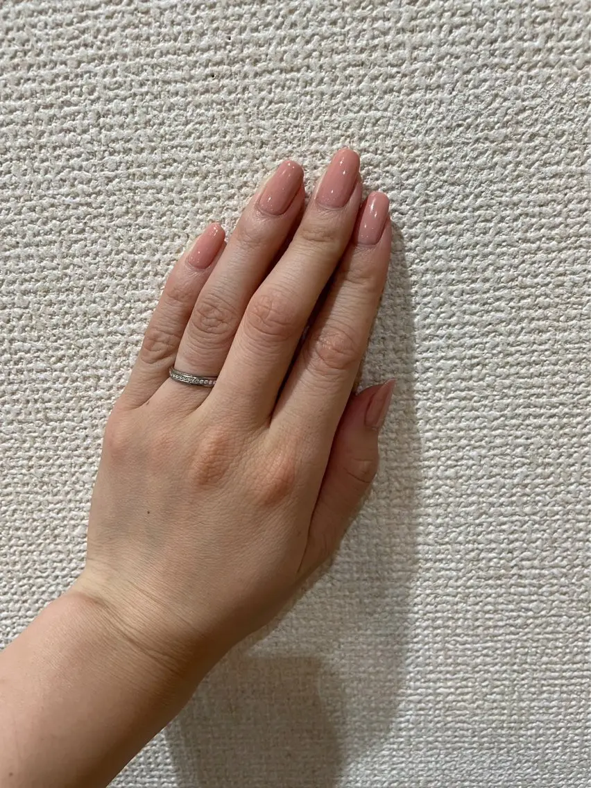 ネイル オフィスネイル ワンカラーネイル ピンク ❀pom nail❀ aya.のネイルデザイン
