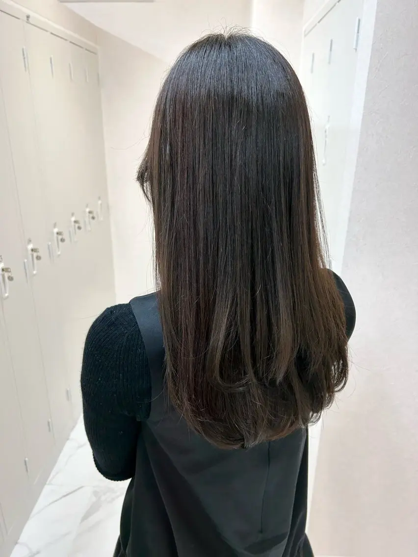 ロング カラー ショコラグレージュ グレージュ レイヤーカット カット ヘアカラー トリートメント Saori / ボブ /顔周り/カラー🎀のヘアスタイル