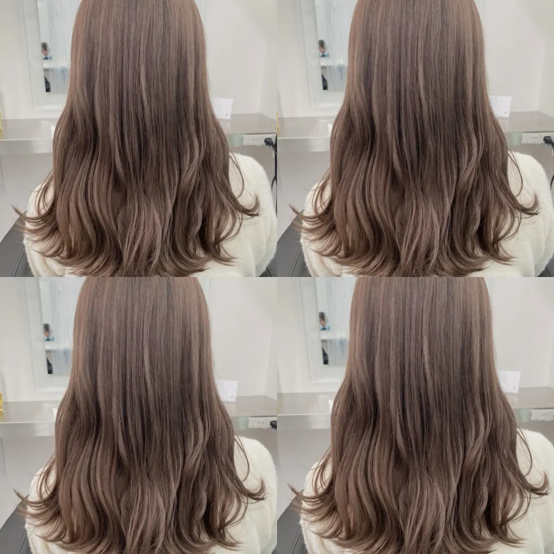 セミロング ヘアカラー トリートメント ヘッドスパ 透明感♡グレージュ ♡ミルクティー♡のヘアスタイル