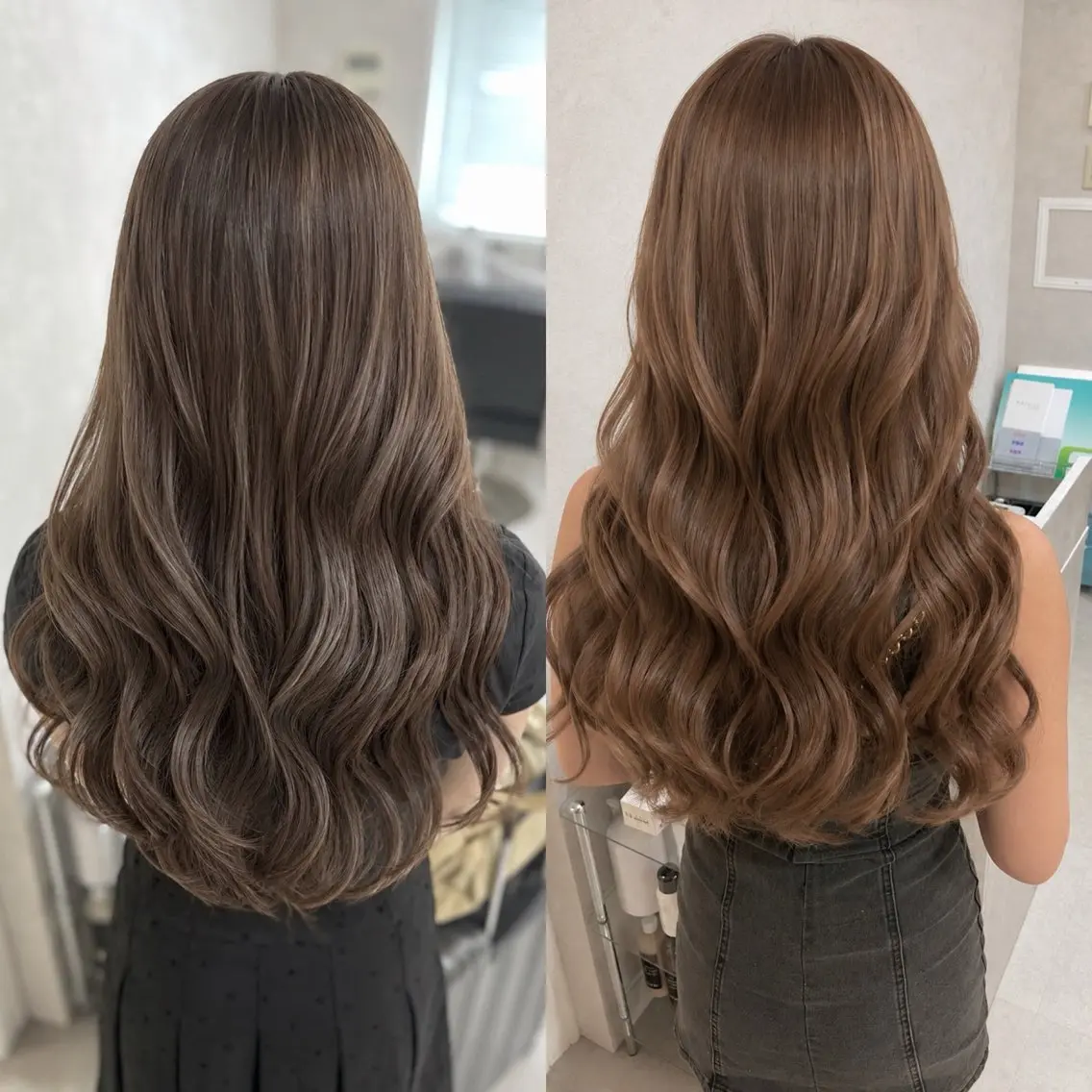 ロング カラー カット ヘアカラー トリートメント 🩵新宿ダブルカラー 🩵エクステのヘアスタイル