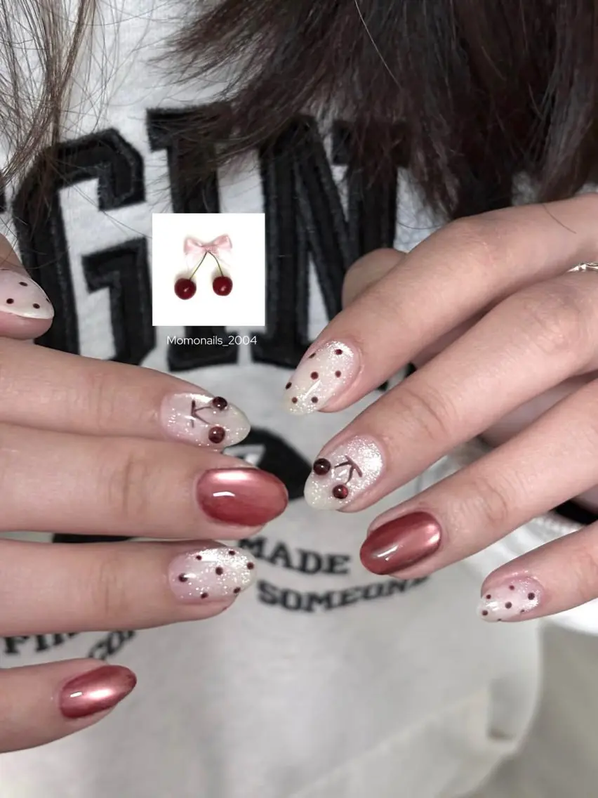 ネイル グラデーション ラメ(グリッター) マグネットネイル ミラーネイル ニュアンスネイル ハンドネイル Lumi de nailsのネイルデザイン