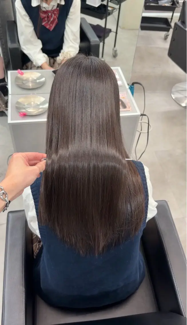 ロング 縮毛矯正 神戸三宮 misakiのヘアスタイル