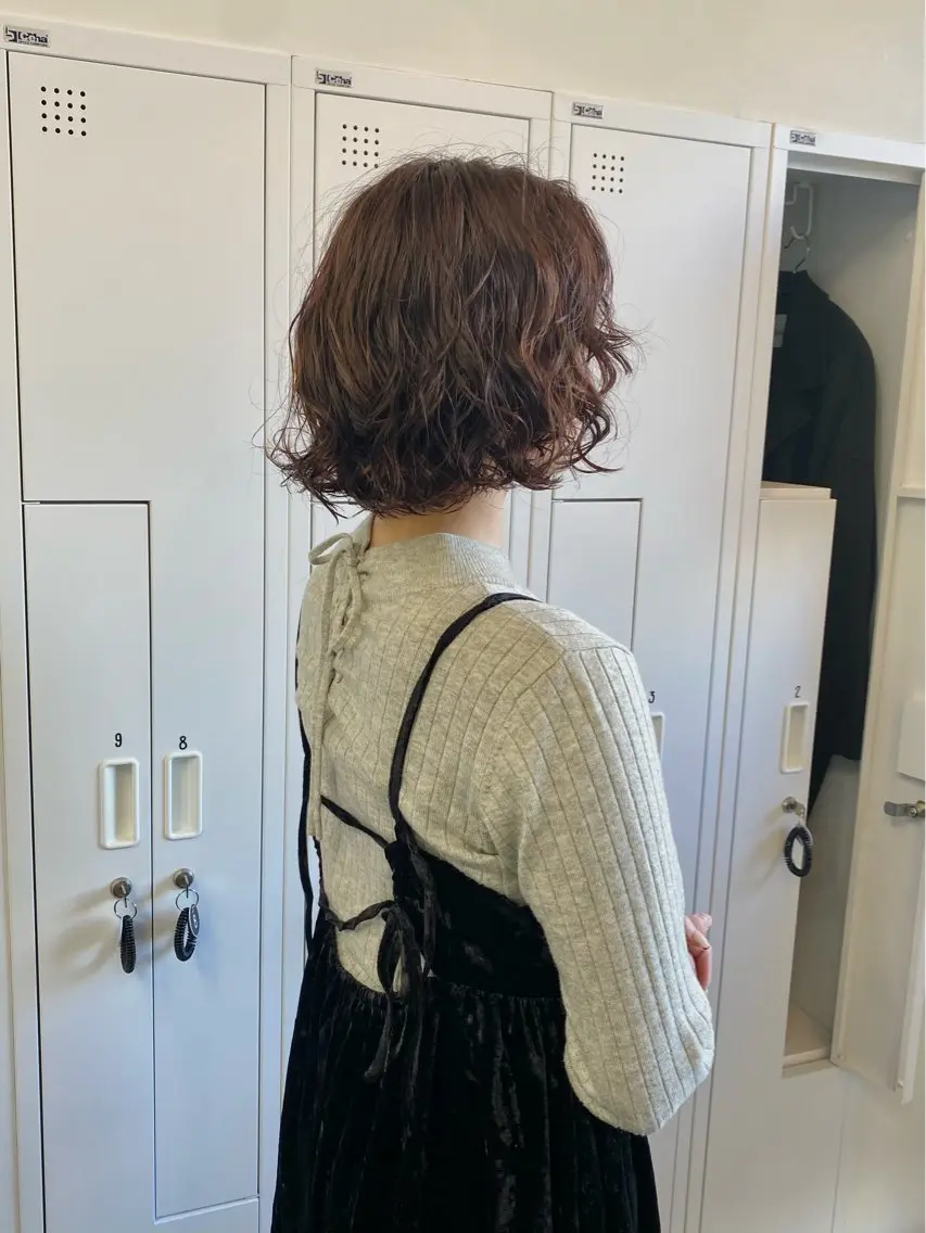 ショート パーマ ボブ カット パーマ サトウ リョウのヘアスタイル
