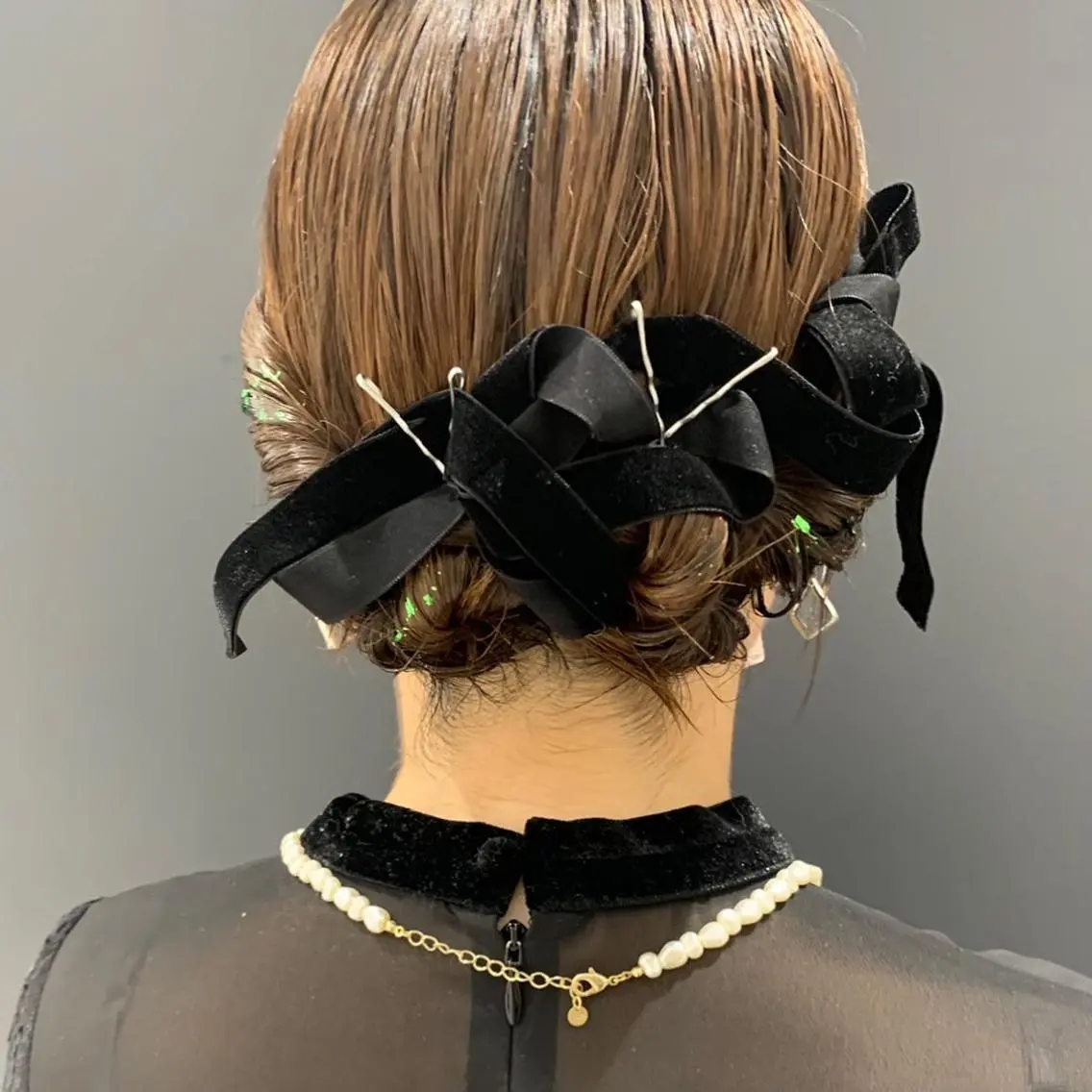 セミロング ヘアアレンジ ヘアセット KAWATOKO MISUZUのヘアスタイル