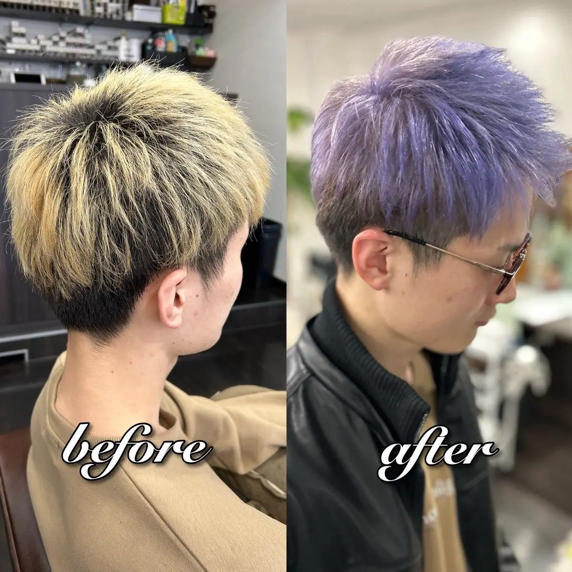 カラー メンズ 透明感カラー バイオレットカラー ヘアカラー LIOS ふうか  🌻のヘアスタイル
