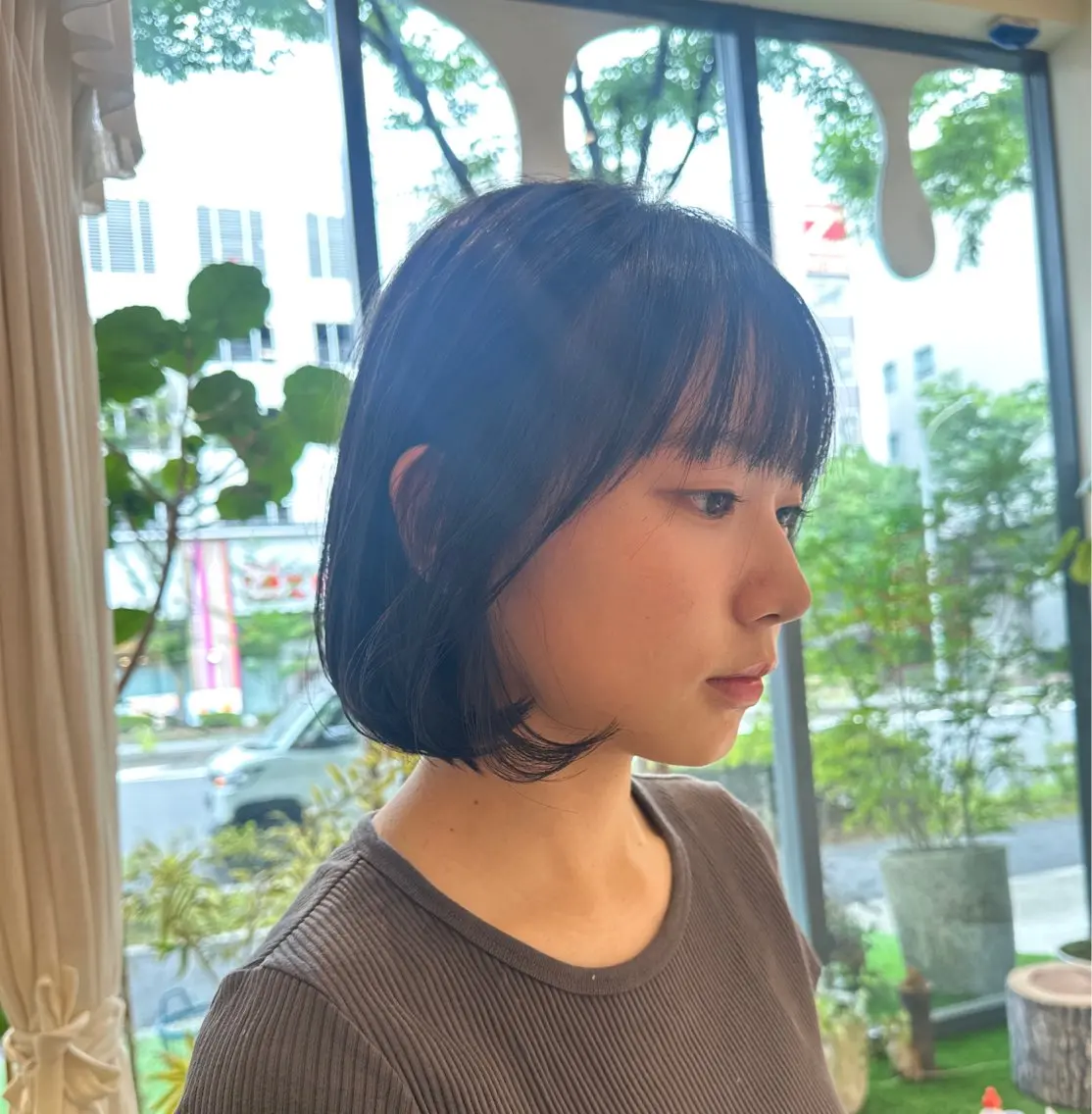 セミロング カット ヘアカラー トリートメント 韓国風レイヤーカット 🇰🇷❕モカのヘアスタイル