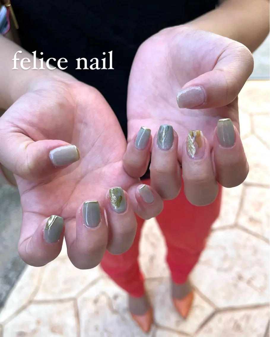 ネイル グリーン felice nailのネイルデザイン