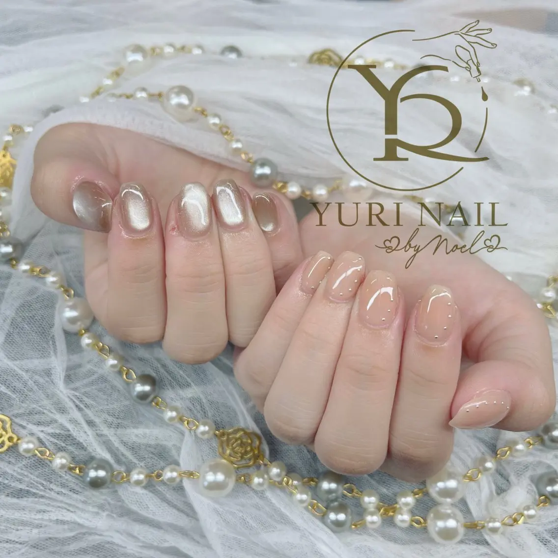 ネイル チークネイル フットネイル フレンチネイル グラデーション キラキラネイル ハンドネイル フットネイル ハンドケア YURI Nail Funabashiのネイルデザイン