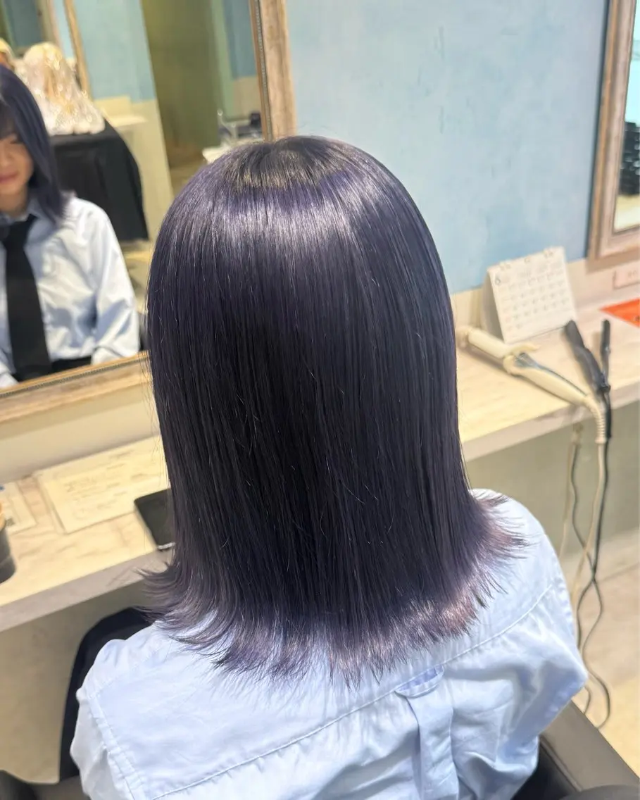 セミロング カラー ブリーチ ケアブリーチ ケアカラー 髪質改善 韓国風ヘア ヘアカラー 🦋ブリーチ/カラー 専門AYA💖のヘアスタイル