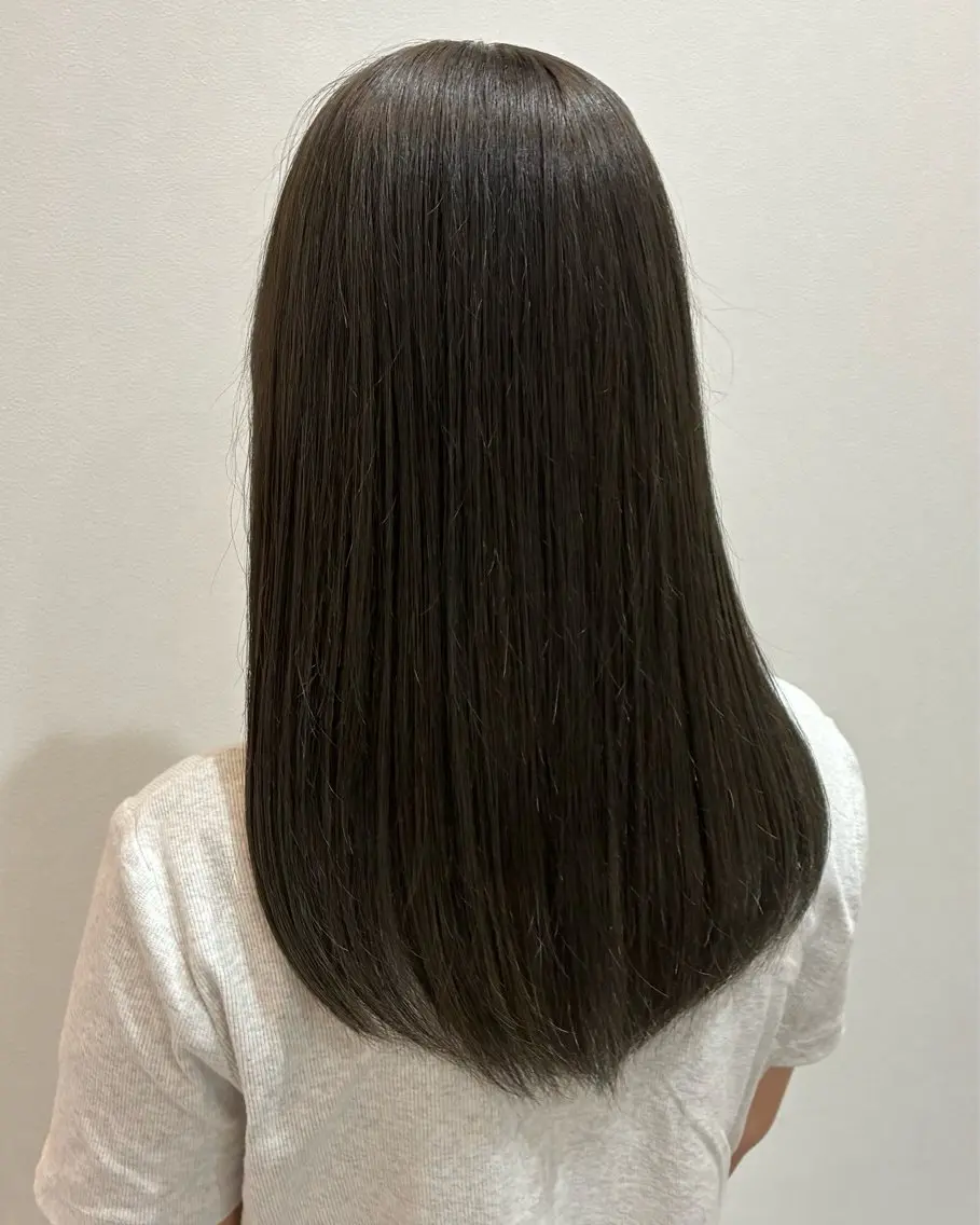 セミロング カット ヘアカラー トリートメント 柴田真衣 /ナチュラル/半個室のヘアスタイル