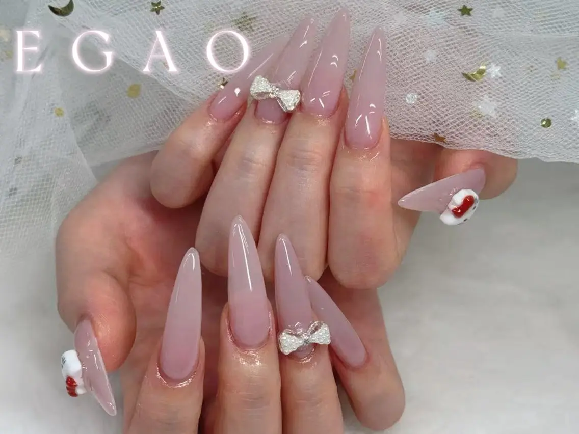 ネイル 長さ出し ジェルネイル 韓国ネイル マグネットネイル 持ち込み ハンドネイル EGAO NAIL 錦糸町店のネイルデザイン