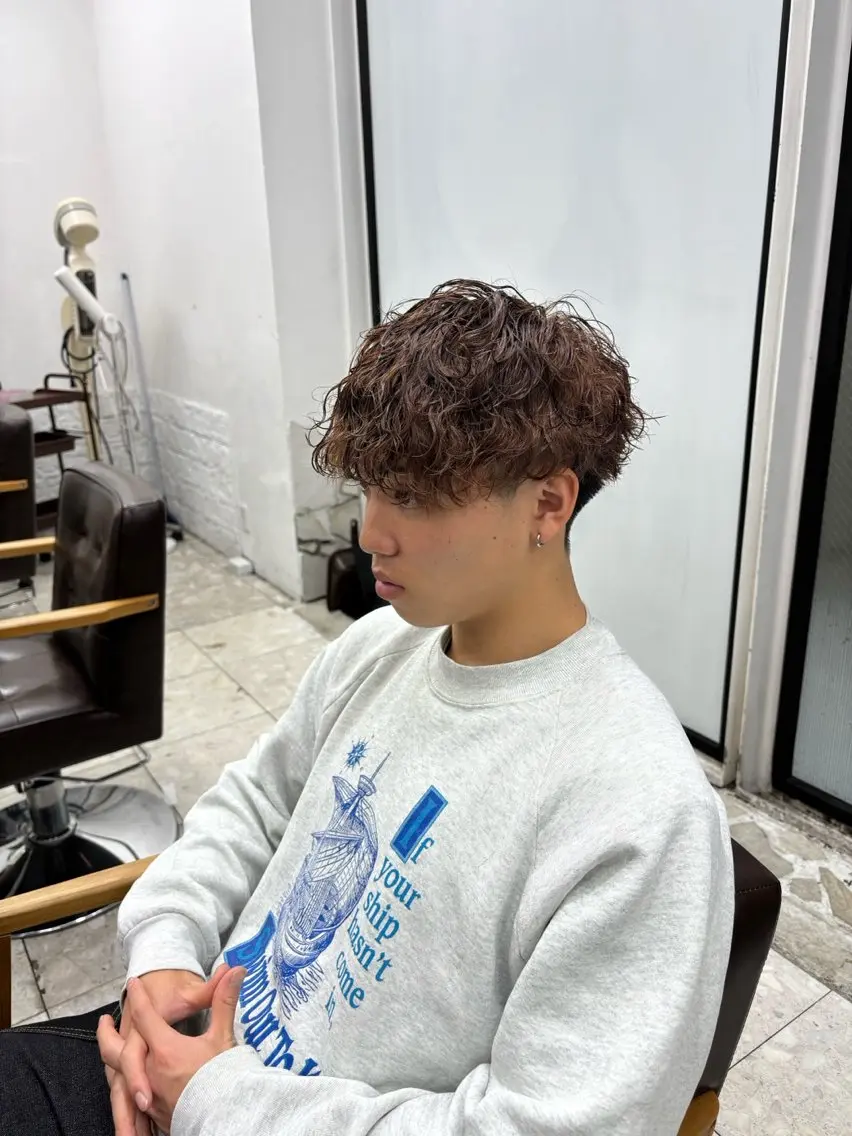 パーマ メンズ 🎩刈り上げ特化🎩 渡邉太耀のヘアスタイル