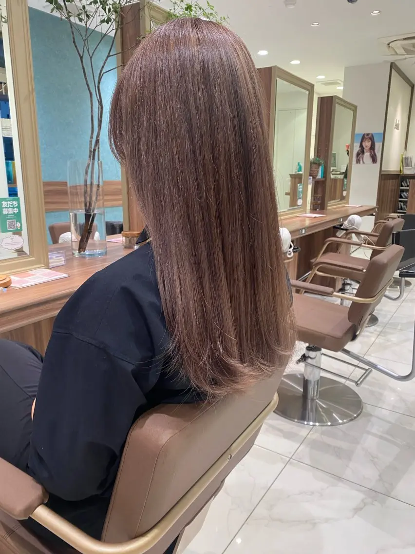 ロング カラー ベージュカラー ピンクカラー ピンクベージュ 🎀暖色color/ トップスタイリストのヘアスタイル