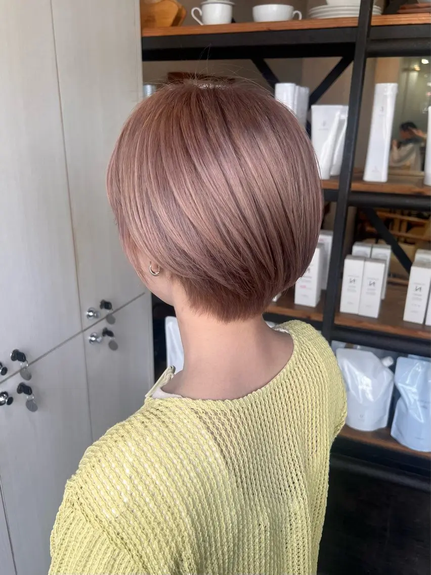 カラー ベージュカラー ピンクカラー カット ヘアカラー トリートメント きむら なみか🪐のヘアスタイル