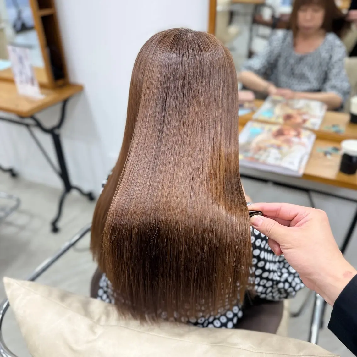 ロング 髪質改善 カット 縮毛矯正 トリートメント 新越谷HATTORI 似合わせカットカラーのヘアスタイル