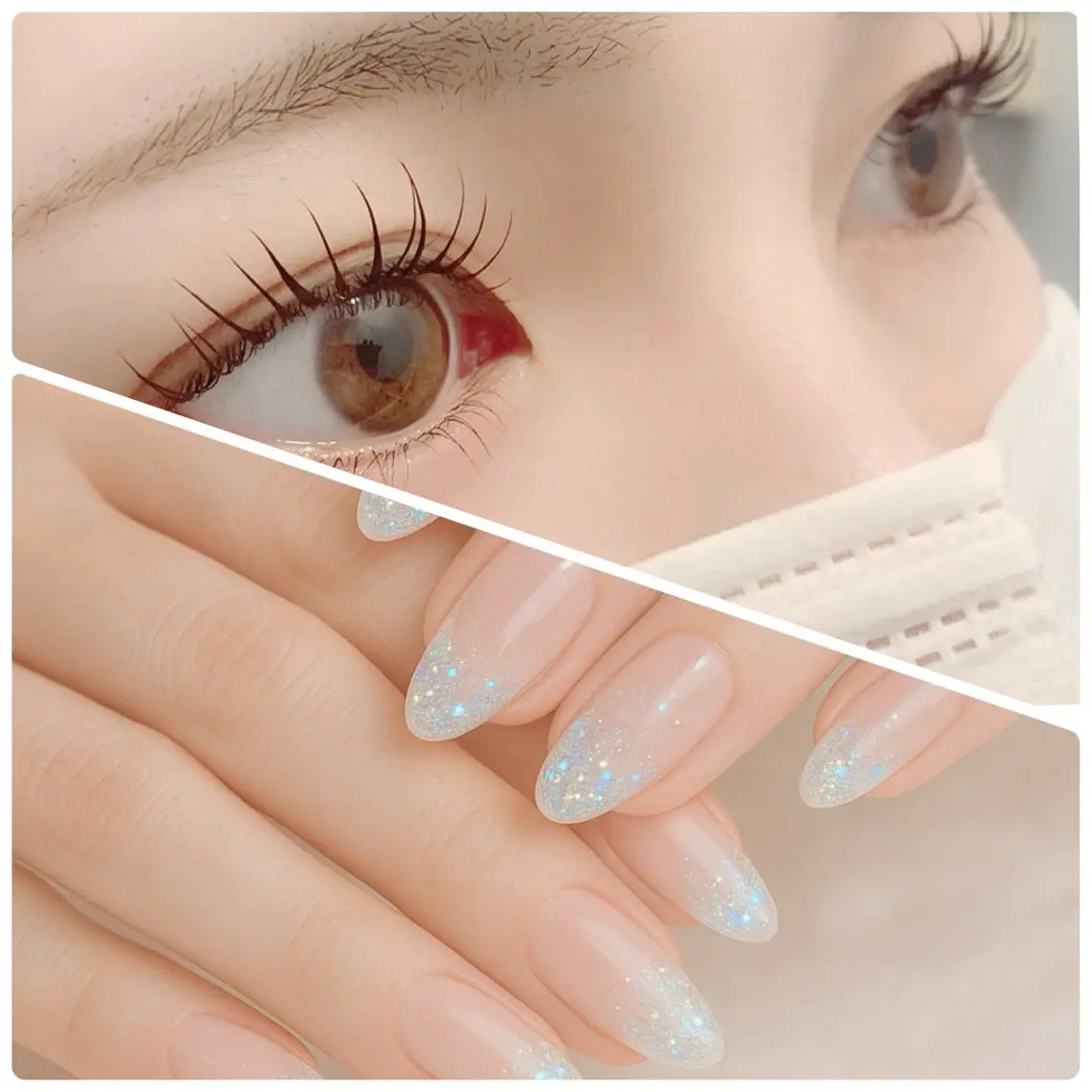 【ネイル、まつ毛パーマ同時施術】　ネイル（フットに変更＋500円）✨ワンカラーとまつ毛パーマ✨マグネット変更可能の写真
